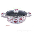 Aluminum flower enamel saucepot,pot,stock pot(nonstick coating)